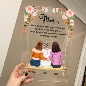 Mom I Need To Say I Love You Mother Daughter - Personalized Acrylic Plaque - Best Gift For Mother - Giftago