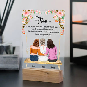Mom I Need To Say I Love You Mother Daughter - Personalized Acrylic Plaque - Best Gift For Mother - Giftago
