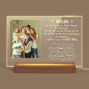 Mom - I Need To Say " I Love You" - Personalized Acrylic LED Lamp - Best Gift For Mother - Giftago