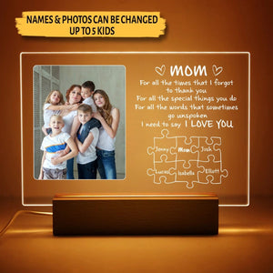 Mom - I Need To Say " I Love You" - Personalized Acrylic LED Lamp - Best Gift For Mother - Giftago