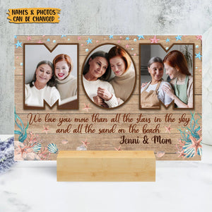 Mom, We Love You More Than All Stars - Personallized Acrylic Plaque - Best Gift For Mother, Grandma - Giftago