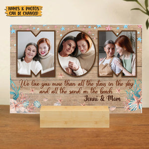 Mom, We Love You More Than All Stars - Personallized Acrylic Plaque - Best Gift For Mother, Grandma - Giftago