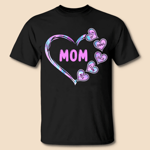 Mom With Hearts - Personalized T-Shirt/ Hoodie - Best Gift For Mother - Giftago
