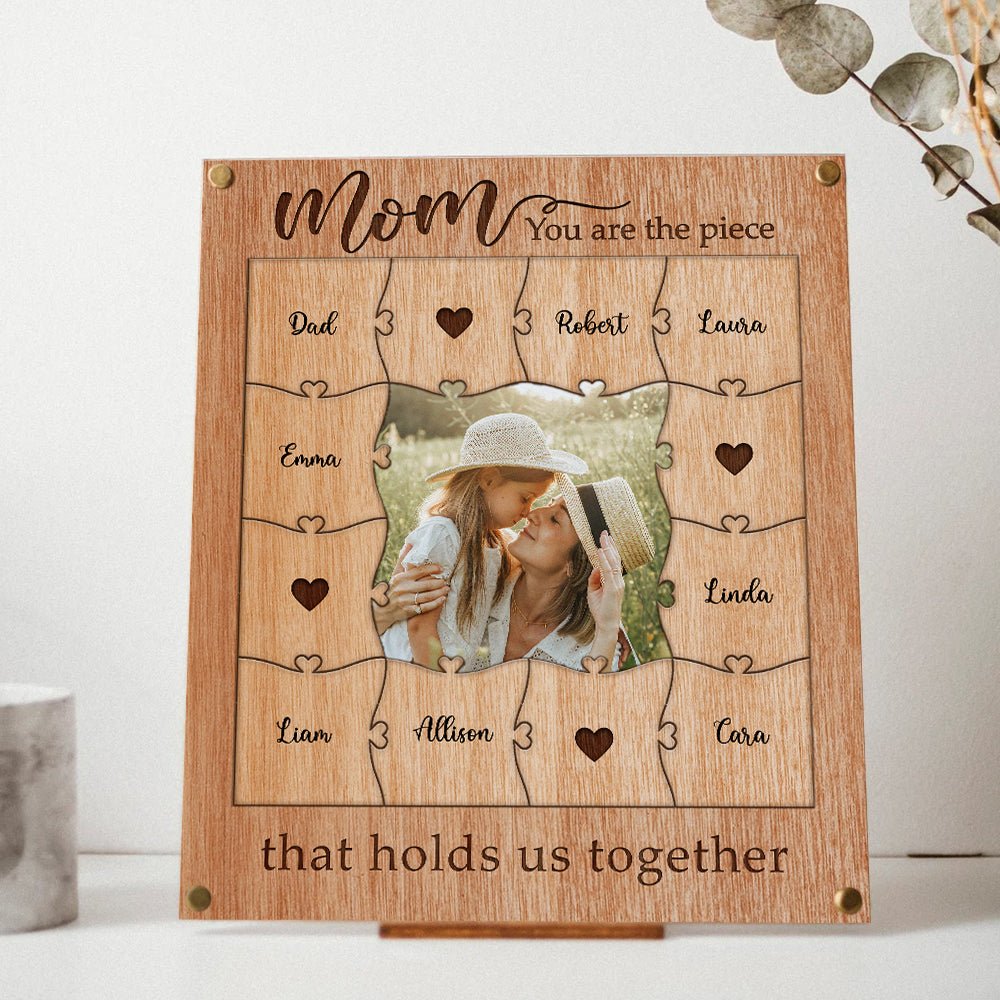 Personalized Puzzle Piece Collage - Mom You Are The Piece That Holds Us Together - Giftago - 1