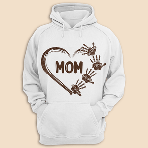 Mom/Grandma With Kid Hands - Personalized T-Shirt/ Hoodie Front - Best Gift For Mother, Grandma - Giftago