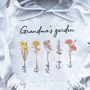 Personalized T-shirt/Hoodie Mother's Day - Mom/Grandma's Garden Birth Month Flower - Giftago - 9
