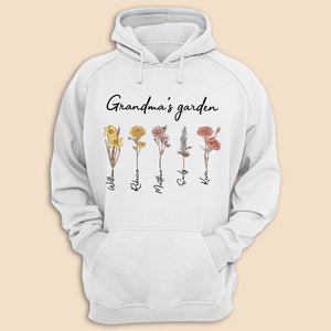 Personalized T-shirt/Hoodie Mother's Day - Mom/Grandma's Garden Birth Month Flower - Giftago - 2
