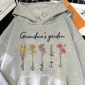 Personalized T-shirt/Hoodie Mother's Day - Mom/Grandma's Garden Birth Month Flower - Giftago - 10