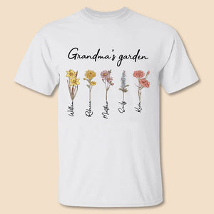 Personalized T-shirt/Hoodie Mother's Day - Mom/Grandma's Garden Birth Month Flower - Giftago - 1