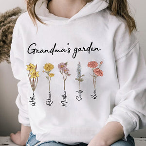 Personalized T-shirt/Hoodie Mother's Day - Mom/Grandma's Garden Birth Month Flower - Giftago - 8
