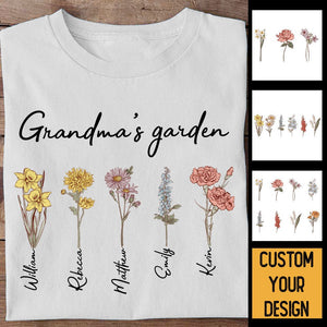 Personalized T-shirt/Hoodie Mother's Day - Mom/Grandma's Garden Birth Month Flower - Giftago - 5