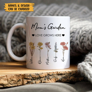 Personalized Mug For Mom - Mom/Grandma's Garden Birth Month Flower - Giftago - 3