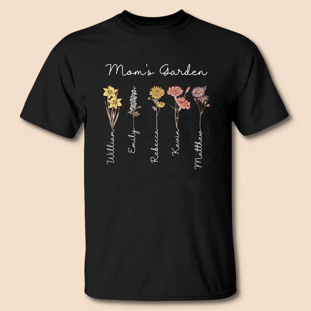 Personalized T-shirt/Hoodie For Family - "Mom/Grandma's Garden Birth Month Flower (Version 2)" - Giftago - 1