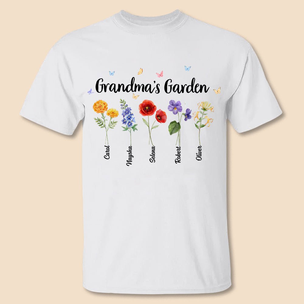 Customized T-shirt/Hoodie - Mom/Grandma's Garden Birth Month Flower (Version 3) - Giftago - 1