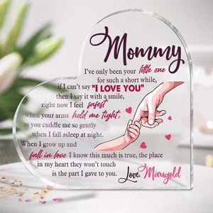 Mommy - Personalized Heart Acrylic Plaque - Best Gift For Mother - Giftago