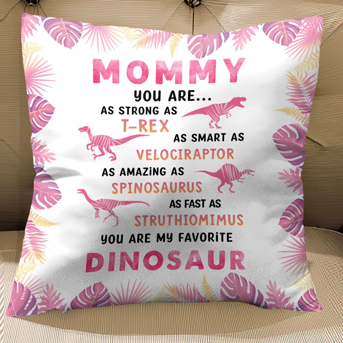 Mommy T-rex Pillow - Best Gift For Mother - Giftago