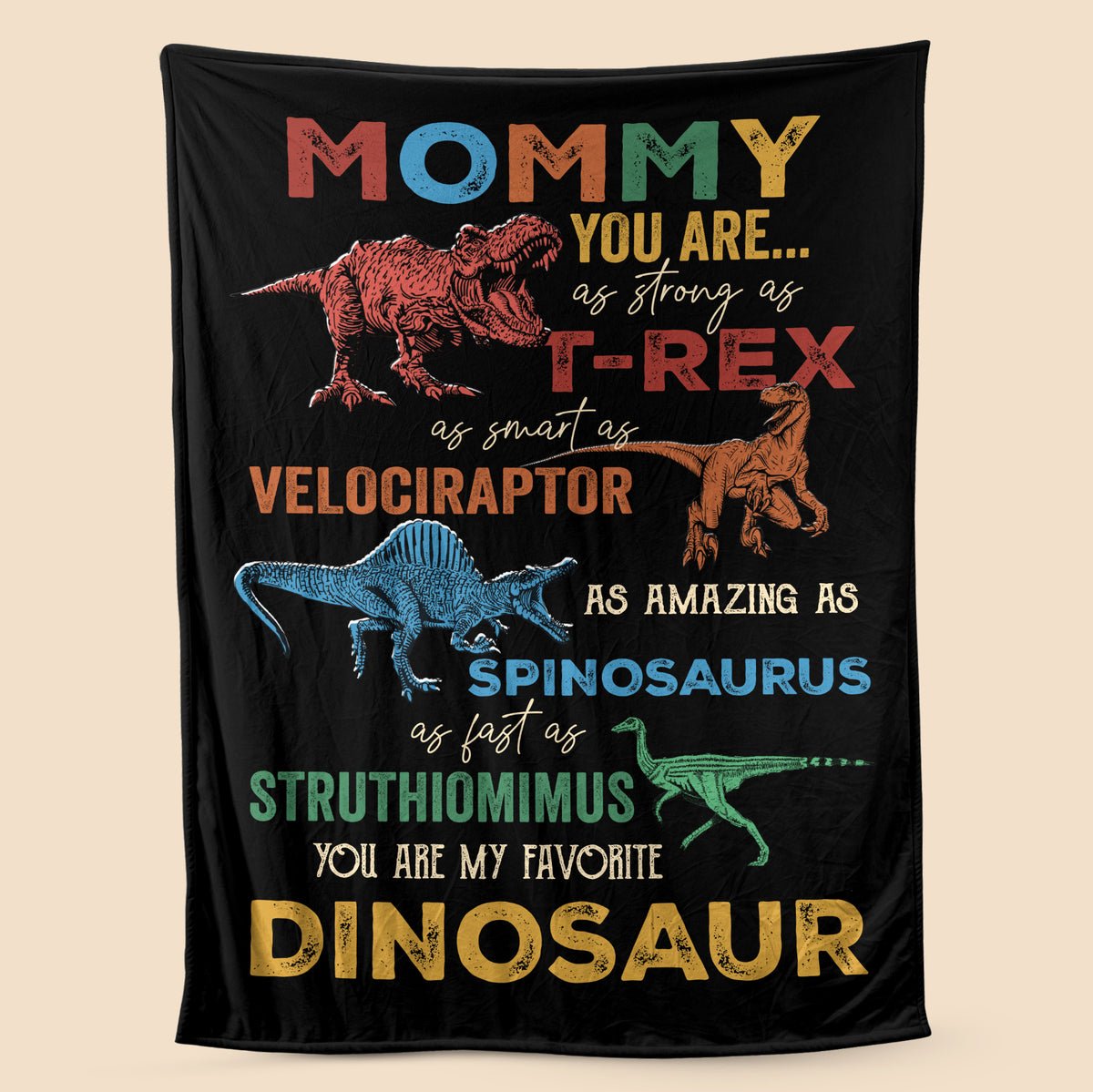Mommy - You Are My Favorite Dinosaur Blanket - Best Gift For Mother - Giftago