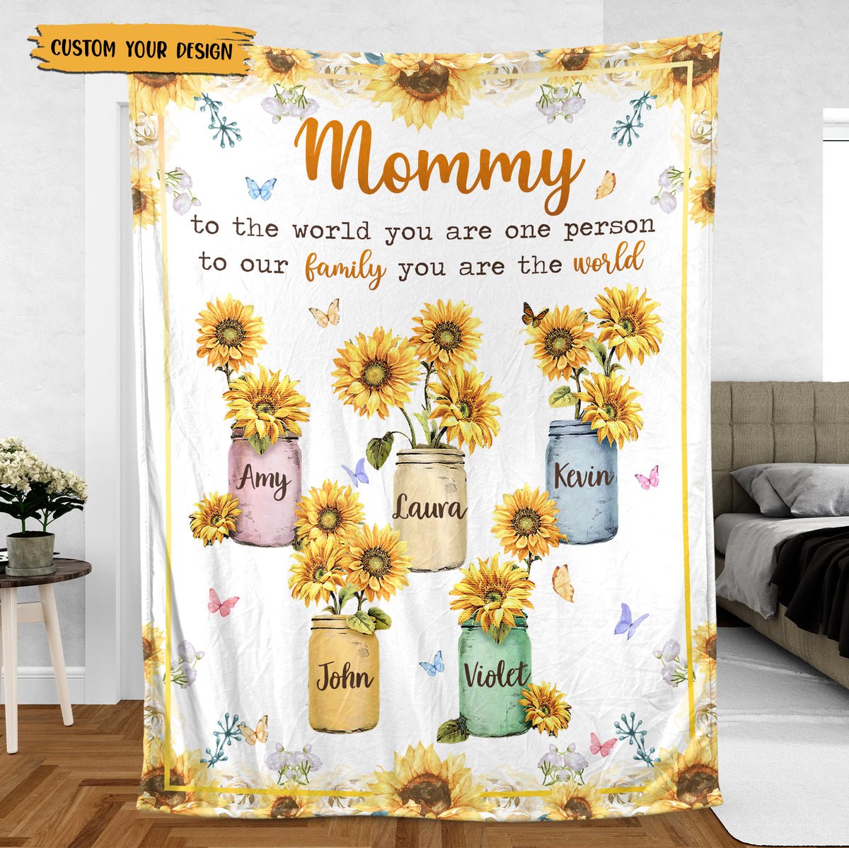 Mommy, You Are The World - Personalized Blanket - Best Gift For Mother - Giftago