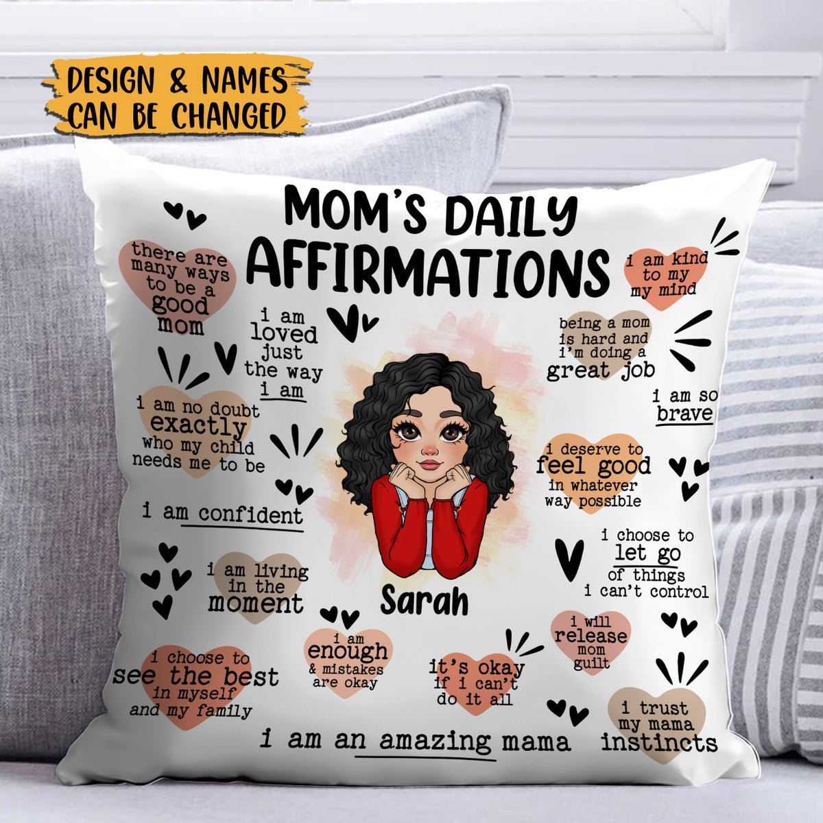 Mom's Daily Affirmations - Personalized Pillow - Best Gift For Mom - Giftago