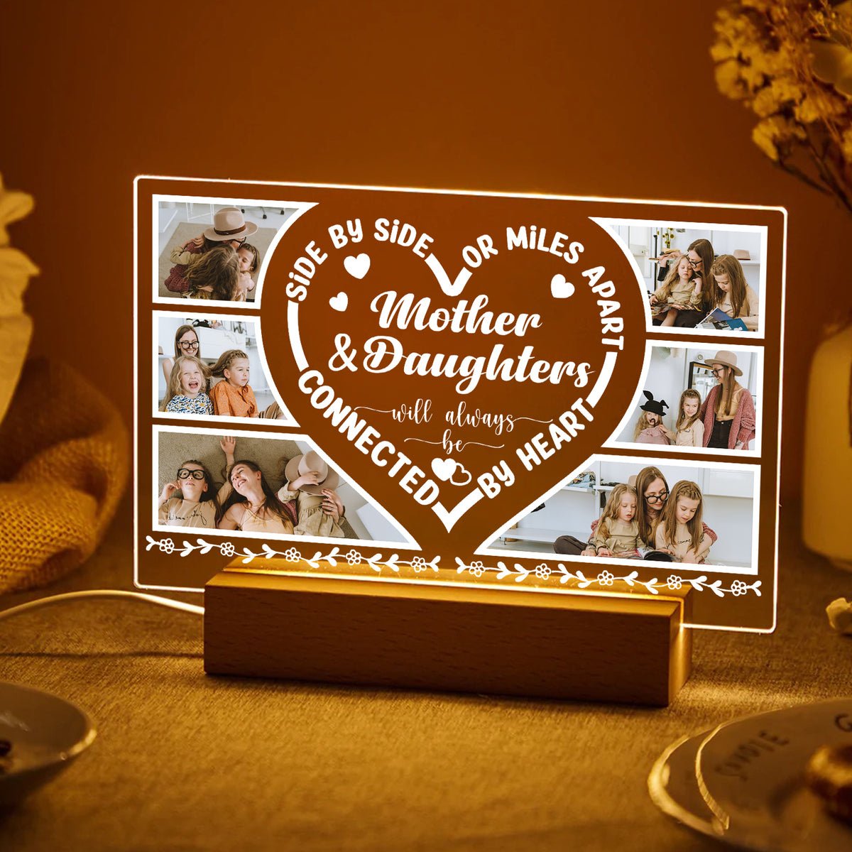 Magic mirror LED light photo frame,best personalized gift for valentines  day,anniversary,birthday, home & other purpose