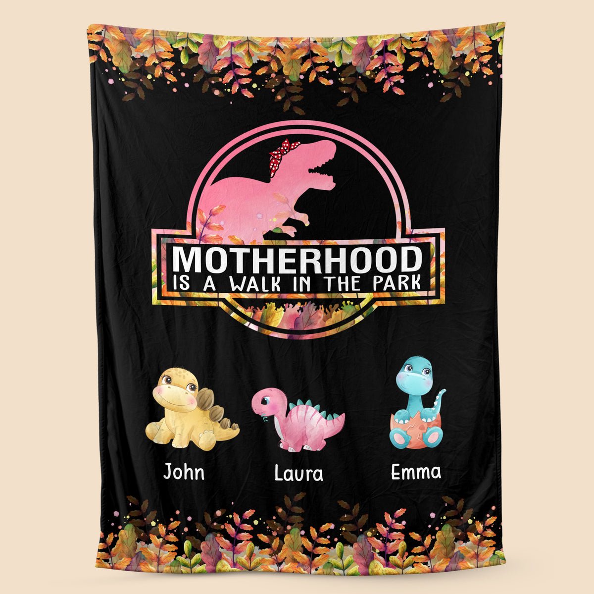 Motherhood Is A Walk In The Park - Personalized Blanket - Best Gift For Mother - Giftago