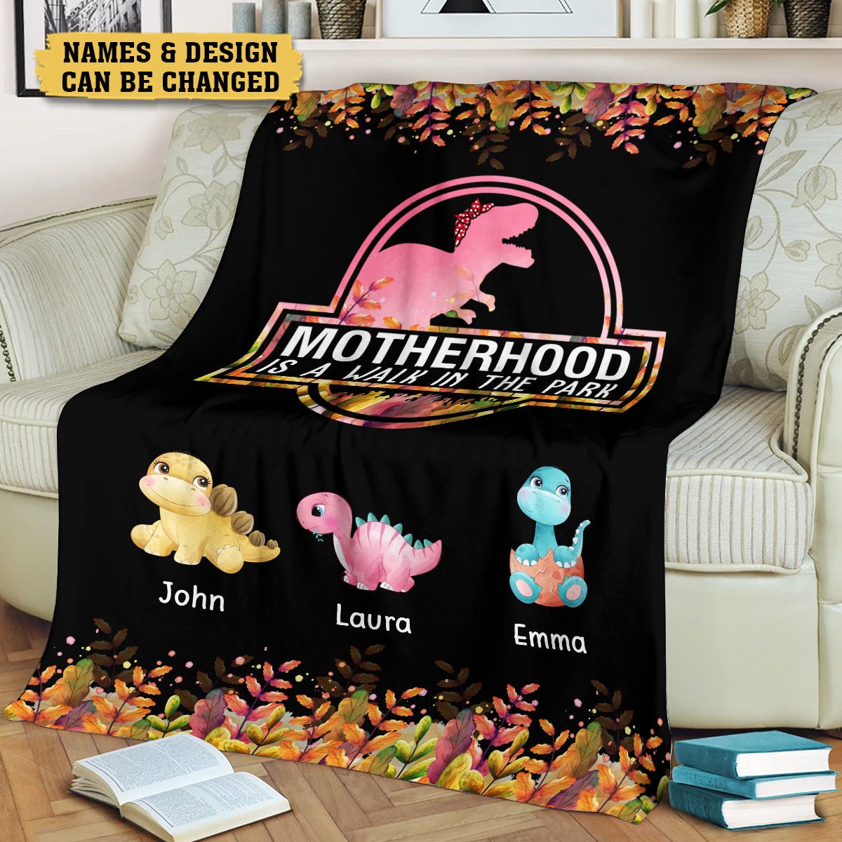 Motherhood Is A Walk In The Park - Personalized Blanket - Best Gift For Mother - Giftago