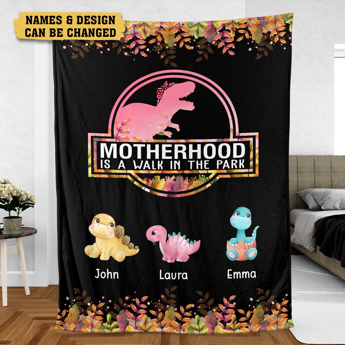 Motherhood Is A Walk In The Park - Personalized Blanket - Best Gift For Mother - Giftago