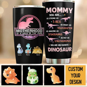 Tumbler For Mom - Motherhood Is A Walk In The Park - Giftago - 5