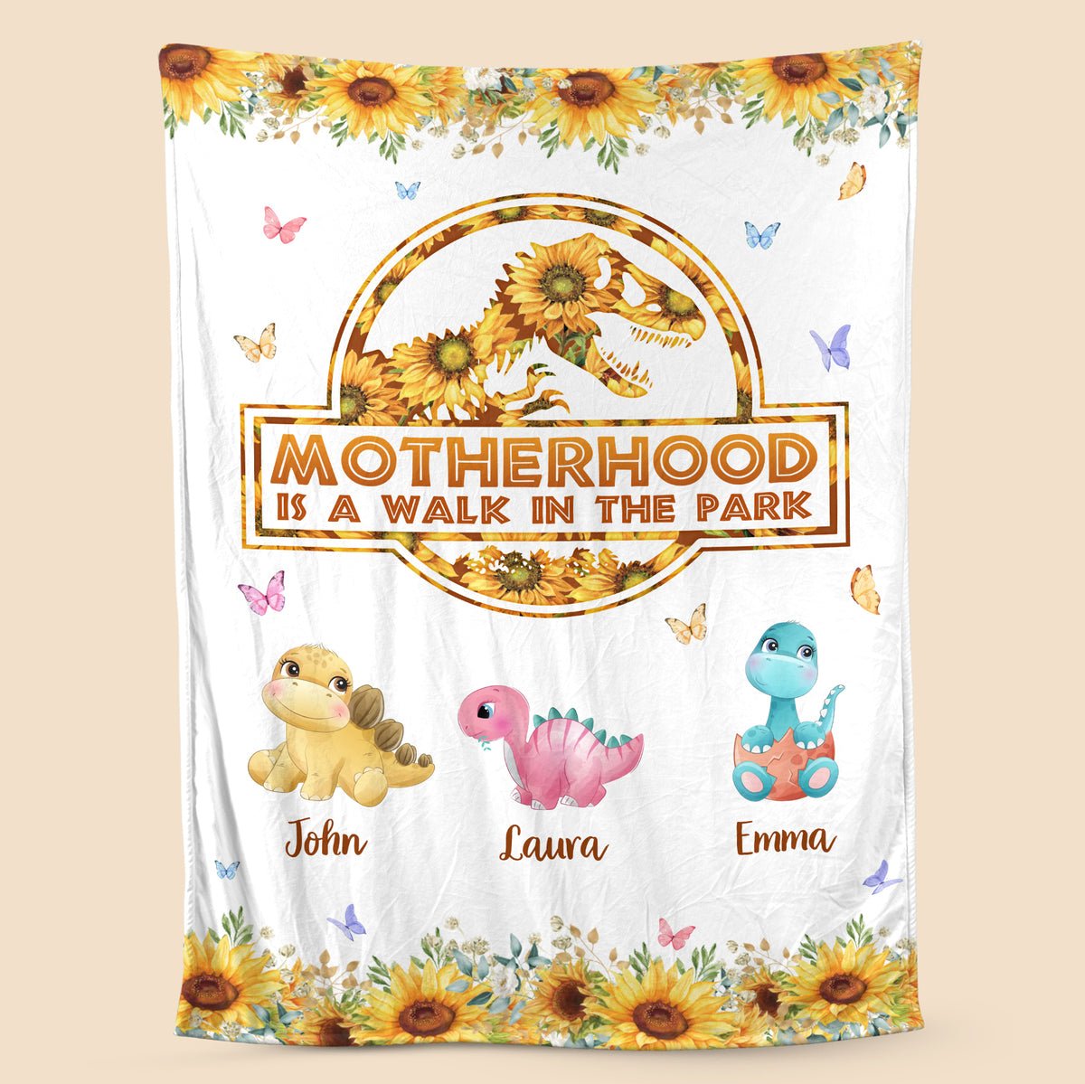 Customized Blanket For Mom - Motherhood Sunflower - Giftago - 1