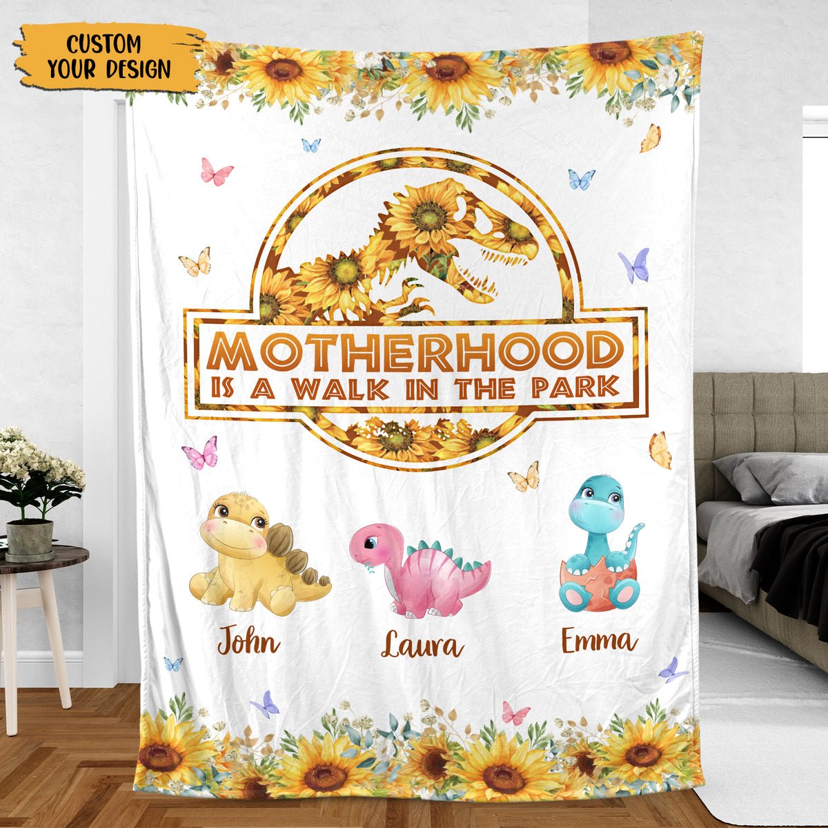 Customized Blanket For Mom - Motherhood Sunflower - Giftago - 2