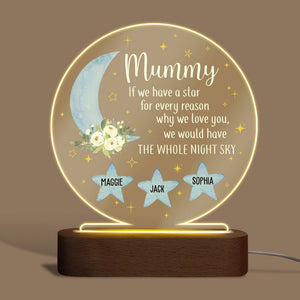 Mummy, If We Have A Star - Personalized Acrylic LED Lamp - Best Gift For Mother - Giftago