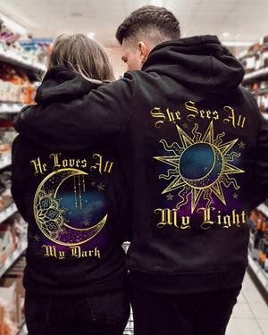 My Light and My Dark Combo T-Shirt/Hoodie - Best Gift for Couple - Giftago