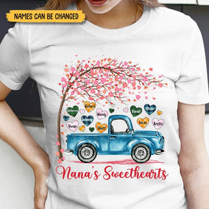 Nana's Sweethearts - Personalized T-Shirt/ Hoodie Front - Best Gift For Mother, Grandma - Giftago