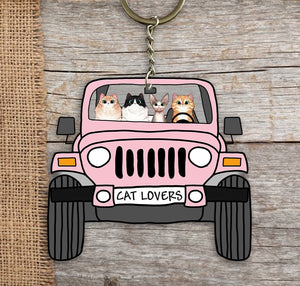 Personalized Pet Photo Keychain - Off Road Car Dog Cat Photos Keychain - Giftago - 1