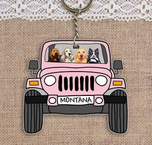 Personalized Pet Photo Keychain - Off Road Car Dog Cat Photos Keychain - Giftago - 4
