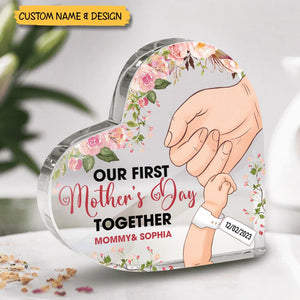 Our First Mother's Day - Personalized Heart Plaque - Best Gift For Mother - Giftago