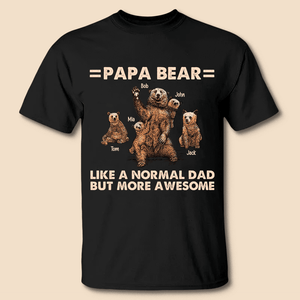 Papa Bear - Personalized T-Shirt/ Hoodie - Best Gift For Father, Grandpa - Giftago