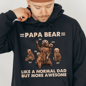 Papa Bear - Personalized T-Shirt/ Hoodie - Best Gift For Father, Grandpa - Giftago
