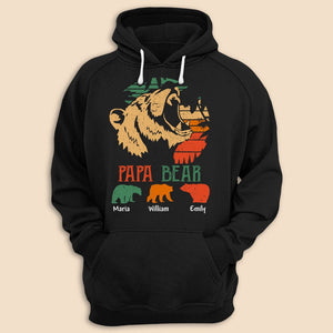 Papa Bear (Version 3) - Personalized T-Shirt/ Hoodie - Best Gift For Father - Giftago