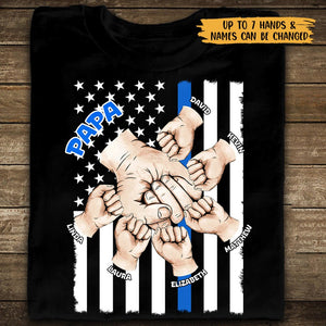 Personalized T-shirt For Father's Day - Papa/Grandpa Fist Bump T-shirt/Hoodie - Giftago - 2