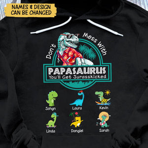 Personalized T-shirt Hoodie - Papasaurus Hawaii (Version 2) - Giftago - 5
