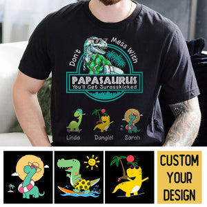 Personalized T-shirt Hoodie - Papasaurus Hawaii (Version 2) - Giftago - 10