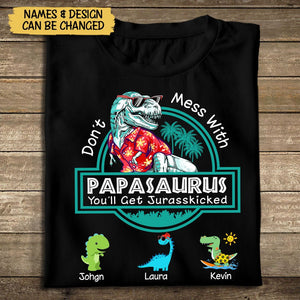 Personalized T-shirt Hoodie - Papasaurus Hawaii (Version 2) - Giftago - 6