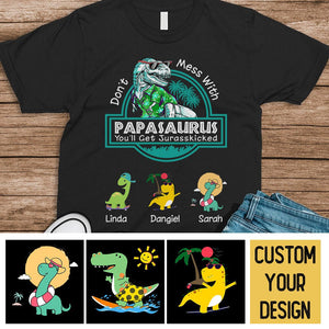 Personalized T-shirt Hoodie - Papasaurus Hawaii (Version 2) - Giftago - 9