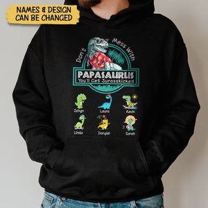 Personalized T-shirt Hoodie - Papasaurus Hawaii (Version 2) - Giftago - 4