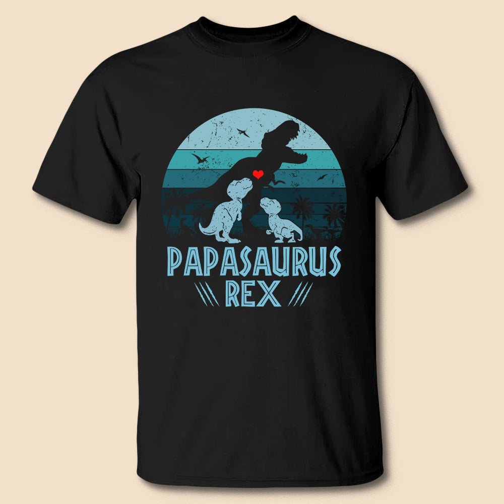 Customized T-shirt For Father's Day - Papasaurus Rex T-shirt/Hoodie - Giftago - 1