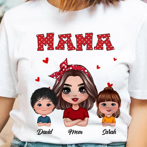 Polka Dot Pattern Grandma/Mama - Personalized T-Shirt/Hoodie - Best Gift For Grandma & Mother - Giftago