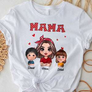 Polka Dot Pattern Grandma/Mama - Personalized T-Shirt/Hoodie - Best Gift For Grandma & Mother - Giftago