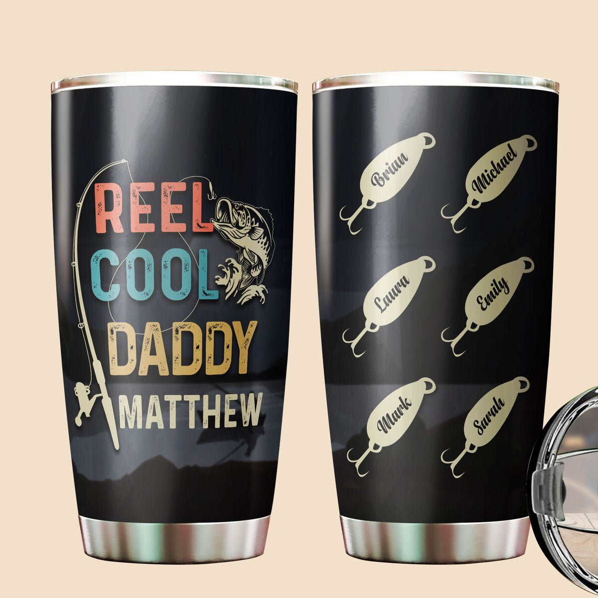 Reel Cool Daddy - Personalized Tumbler - Best Gift For Father - Giftago