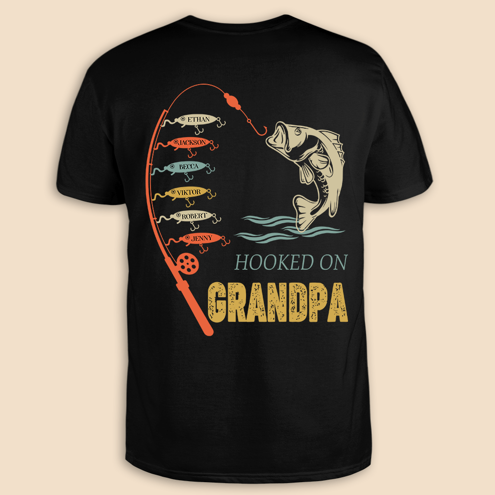 Reel Cool Grandpa - Personalized T-Shirt/ Hoodie - Best Gift For Father, Grandpa - Giftago